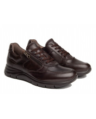 SNEAKERS NEROGIARDINI UOMO IN PELLE BROWN ZIP I102153U/322