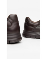 SNEAKERS NEROGIARDINI UOMO IN PELLE BROWN ZIP I102153U/322