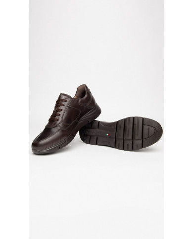 SNEAKERS NEROGIARDINI UOMO IN PELLE BROWN ZIP I102153U/322