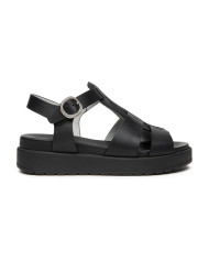 SANDALO NEROGIARDINI DONNA IN PELLE GUANTO NERO TR PAMPLONA 9681/001 E 617050D/100
