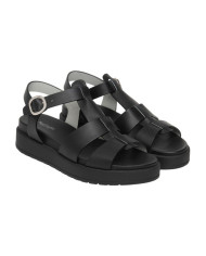 SANDALO NEROGIARDINI DONNA IN PELLE GUANTO NERO TR PAMPLONA 9681/001 E 617050D/100