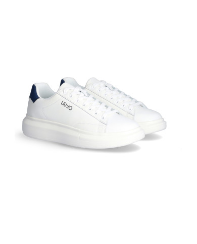 SNEAKERS LIU JO UOMO BIG 01 - SNEAKER LEATHER WHITE/BLUE 7B4027PX474S1018