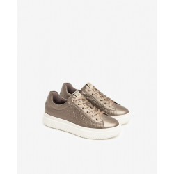 SNEAKERS NEROGIARDINI DONNA BAGOYA BROWN BAGOYA BROWN T.BRILL PLATINO PU.RIOLA  I411591D/322