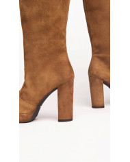 STIVALE CON TACCO NERO GIARDINI DONNA VELOUR MALTO I117262DE/339