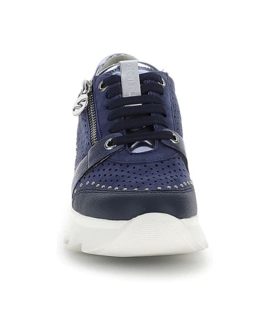 SNEAKERS STONEFLY DONNA SPOCK 47 ZIP SUE/NAP/LAMINATED DARK DENIM/STERLING MTL 223579 EC0