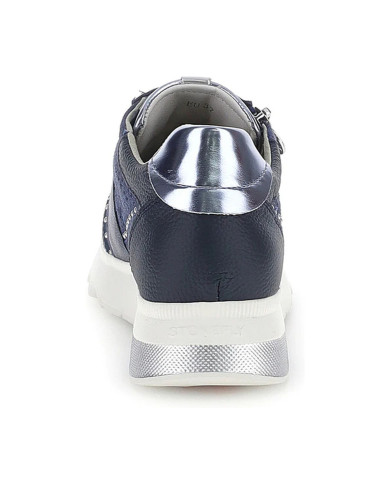 SNEAKERS STONEFLY DONNA SPOCK 47 ZIP SUE/NAP/LAMINATED DARK DENIM/STERLING MTL 223579 EC0