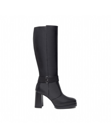 STIVALE CON TACCO NEROGIARDINI DONNA IN PELLE NERO TACCO 9CM I308930D/100