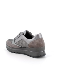 SNEAKERS  IGI&CO DONNA GRIGIO/LAMINATO ZIP + LACCI 6673833
