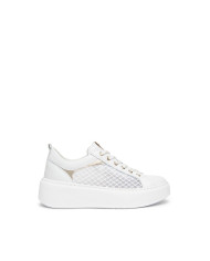 SNEAKERS NEROGIARDINI DONNA SKIPPER BIANCO T.PALLADIUM NET BIAN T.BRILL PLATINO 6074 PU. E615292D/707