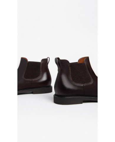 STIVALETTI CHELSEA NEROGIARDINI UOMO IN PELLE CAFFE' I302953UE/301