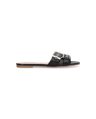 CIABATTE DONNA SANDY 12 - SLIPPER CALF BLACK SA6157P010222222