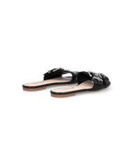 CIABATTE DONNA SANDY 12 - SLIPPER CALF BLACK SA6157P010222222
