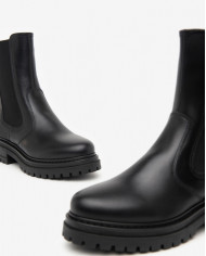 STIVALETTO NEROGIARDINI DONNA CHELSEA IN PELLE GUANTO NERO TR FOLGARIA I411830D/100