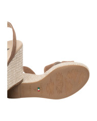 SANDALI CON ZEPPA NEROGIARDINI DONNA VELOUR MOU PU.MALFA E616020D/442