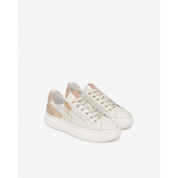 SNEAKERS NEROGIARDINI DONNA VELVET OSSO 0100 ZOUK IVORY VELOUR CAMEL VELOUR PHARD PU.RIO E615285D/713 
