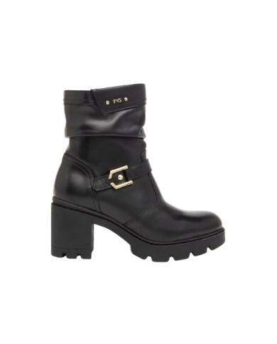 STIVALETTO NEROGIARDINI DONNA IN PELLE SAUVAGE NERO TR CARPEGNA TACCO 7CM I411904D/100