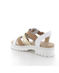 SANDALO CON TACCO IGI&CO VITEL. SCIROCCO BIANCO/BEIGE TACCO 3,7CM 7672100
