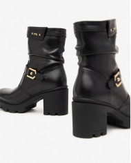 STIVALETTO NEROGIARDINI DONNA IN PELLE SAUVAGE NERO TR CARPEGNA TACCO 7CM I411904D/100