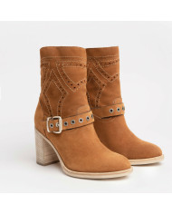 STIVALETTO NEROGIARDINI DONNA VELOUR TABACCO E217900D/326