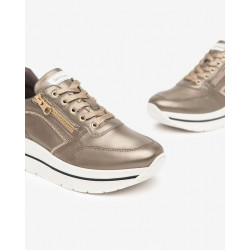 SNEAKERS NEROGIARDINI DONNA BAGOYA BROWN AROLD VELO TALPA T.BRILL PLATINO TR CORVAR BROWN I411556D/322