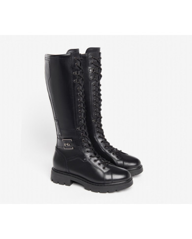 STIVALI ANFIBI NEROGIARDINI DONNA IN PELLE NERO OFENA I309063D/100