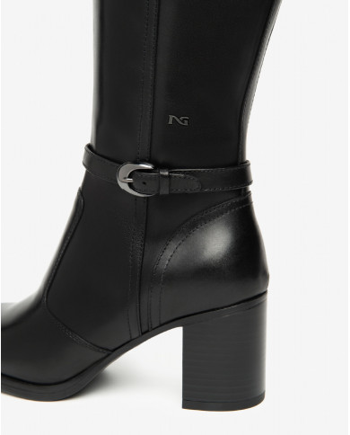 STIVALI NEROGIARDINI DONNA GUANTO NERO TR CAPUA NERO TACCO 7 CM I514650D/100