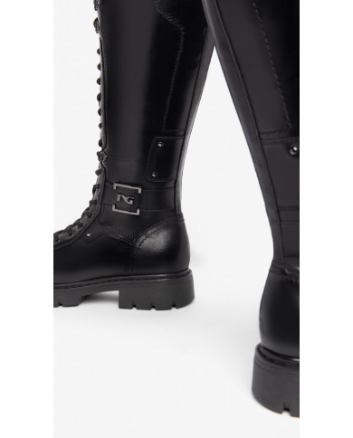 STIVALI ANFIBI NEROGIARDINI DONNA IN PELLE NERO OFENA I309063D/100