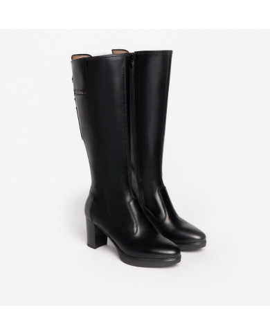 STIVALI CON TACCO NEROGIARDINI DONNA IN PELLE NERO TACCO 7 CM I205711D/100