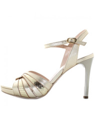 SANDALO CON TACCO NEROGIARDINI DONNA ETOILE MIELE ORO E116501DE/418