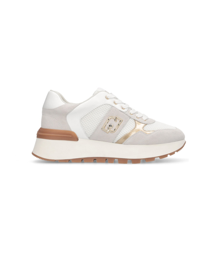 SNEAKERS LIU JO DONNA AMAZING 43 BIS - SNEAKER COW SUEDE/MESH WHITE BA6031PX02701111