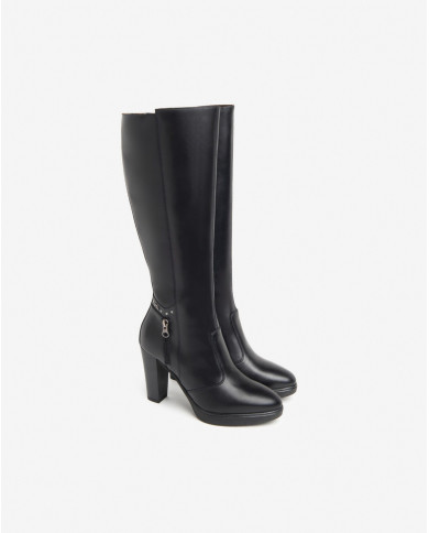 STIVALI NEROGIARDINI DONNA IN PELLE GUANTO NERO PU.ALTILIA TACCO 9,5CM I411730D/100