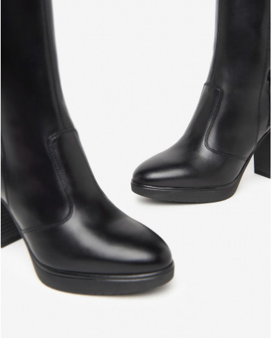 STIVALI NEROGIARDINI DONNA IN PELLE GUANTO NERO PU.ALTILIA TACCO 9,5CM I411730D/100