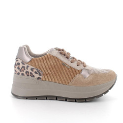 SNEAKERS CON ZEPPA IGI&CO DONNA SCAM.SUP/VELLUT BISCOTTO/BEIGE 8677611