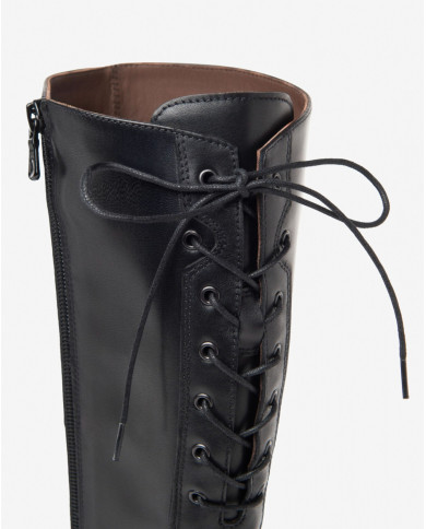 STIVALI NEROGIARDINI DONNA IN PELLE GUANTO NERO TR SPADA TACCO 6,5CM  I411810D/100