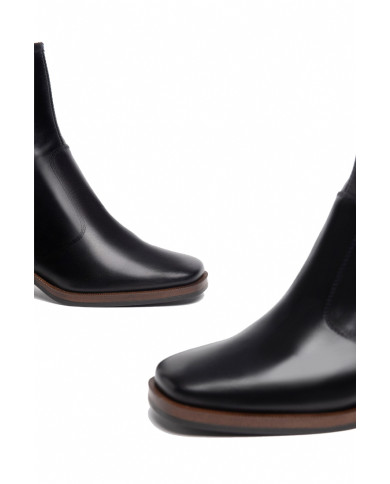 TRONCHETTI NEROGIARDINI DONNA IN PELLE NERO 5CM I308183D/100