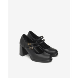 DECOLLETE' NEROGIARDINI DONNA MARY JANE GUANTO NERO TPU SIRACUSA PLATO' TACCO 8CM I514320D/100