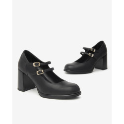 DECOLLETE' NEROGIARDINI DONNA MARY JANE GUANTO NERO TPU SIRACUSA PLATO' TACCO 8CM I514320D/100