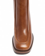 TRONCHETTI NEROGIARDINI DONNA IN PELLE COL.CUOIO  8CM I308193D/400