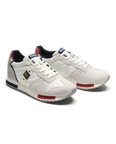 SNEAKERS BLAUER UOMO S3QUEENS01/MES-QUEENS01-WHITE/RED/NAVY