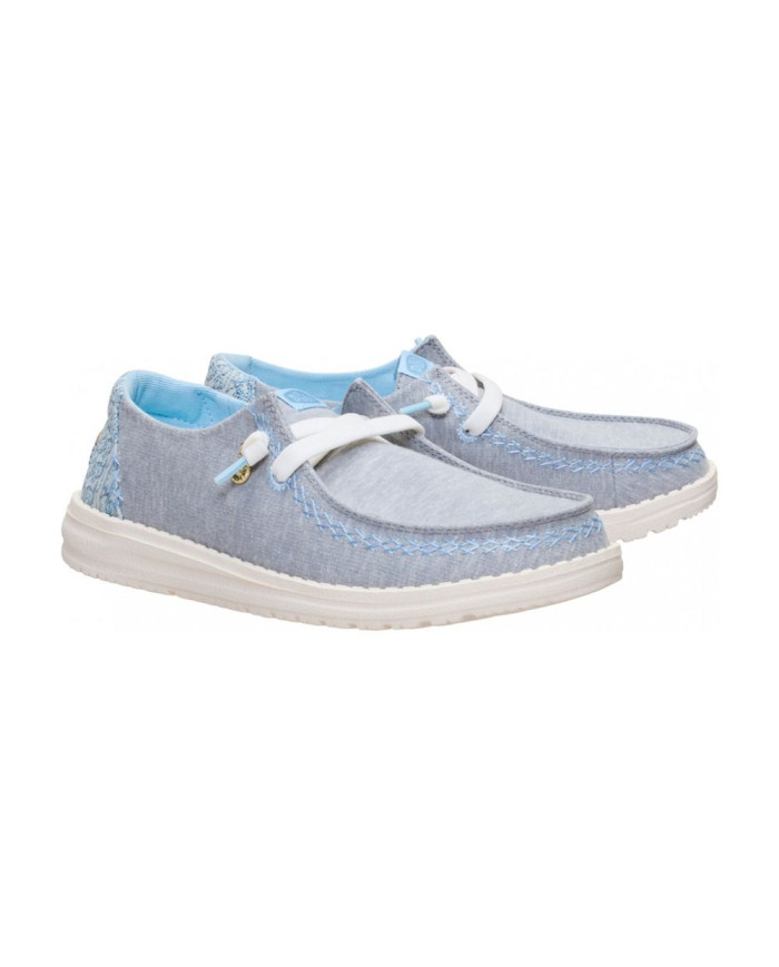 MOCASSUNO HEY DUDE DONNA WENDY BREAK SURF JERSEY HEATHER GREY/MULTI HD.45217 1XQ