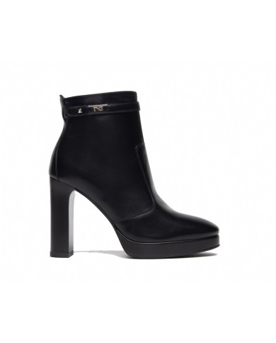 TRONCHETTI NEROGIARDINI DONNA IN PELLE nero TACCO 10.5 CM ZIP I308722DE/100