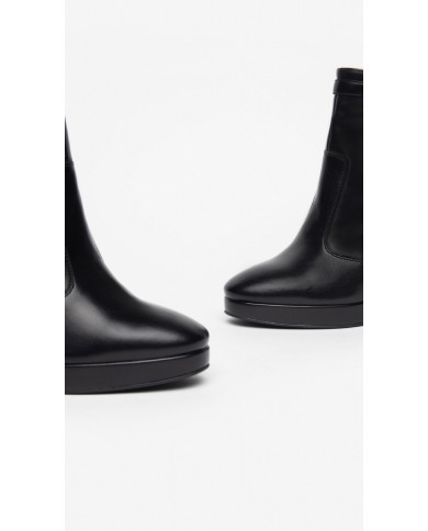 TRONCHETTI NEROGIARDINI DONNA IN PELLE nero TACCO 10.5 CM ZIP I308722DE/100