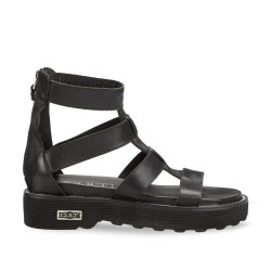 SANDALO CON ZEPPA CULT DONNA ZIGGY 3290 W LEATHER BLACK CLW329000