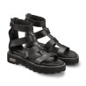 SANDALO CON ZEPPA CULT DONNA ZIGGY 3290 W LEATHER BLACK CLW329000