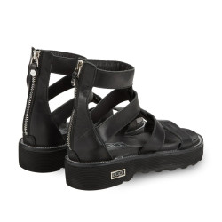 SANDALO CON ZEPPA CULT DONNA ZIGGY 3290 W LEATHER BLACK CLW329000