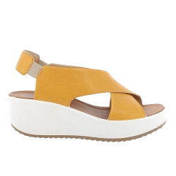 SANDALO CON ZEPPA IGI&CO DONNA CAPRA TAMPONATA GIALLO 566882