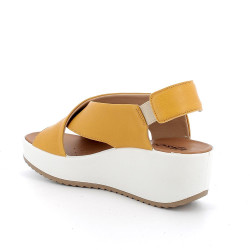 SANDALO CON ZEPPA IGI&CO DONNA CAPRA TAMPONATA GIALLO 566882
