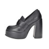 MOCASSINO CULT DONNA BJORK 4368 LOW W LEATHER BLACK TACCO12CM