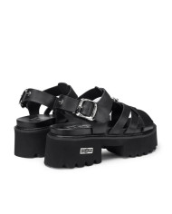 SANDALO CON ZEPPA CULT DONNA CHER 4535 SANDAL W LEATHER BLACK CLW453500