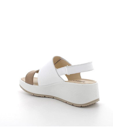 SANDALO CON ZEPPA IGI&CO DONNA NAB.LIS/NAPPA S MARMOTTA/BIANCO 7666500